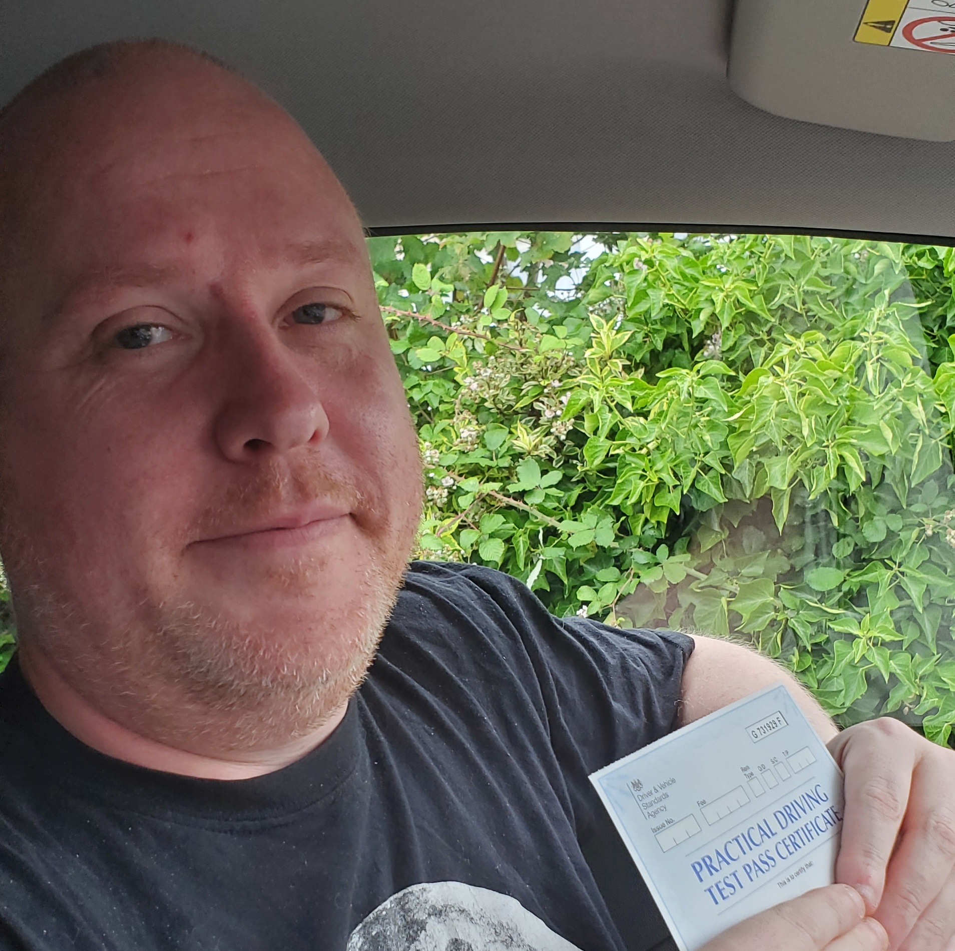 Photo of Dave, just passed driving test