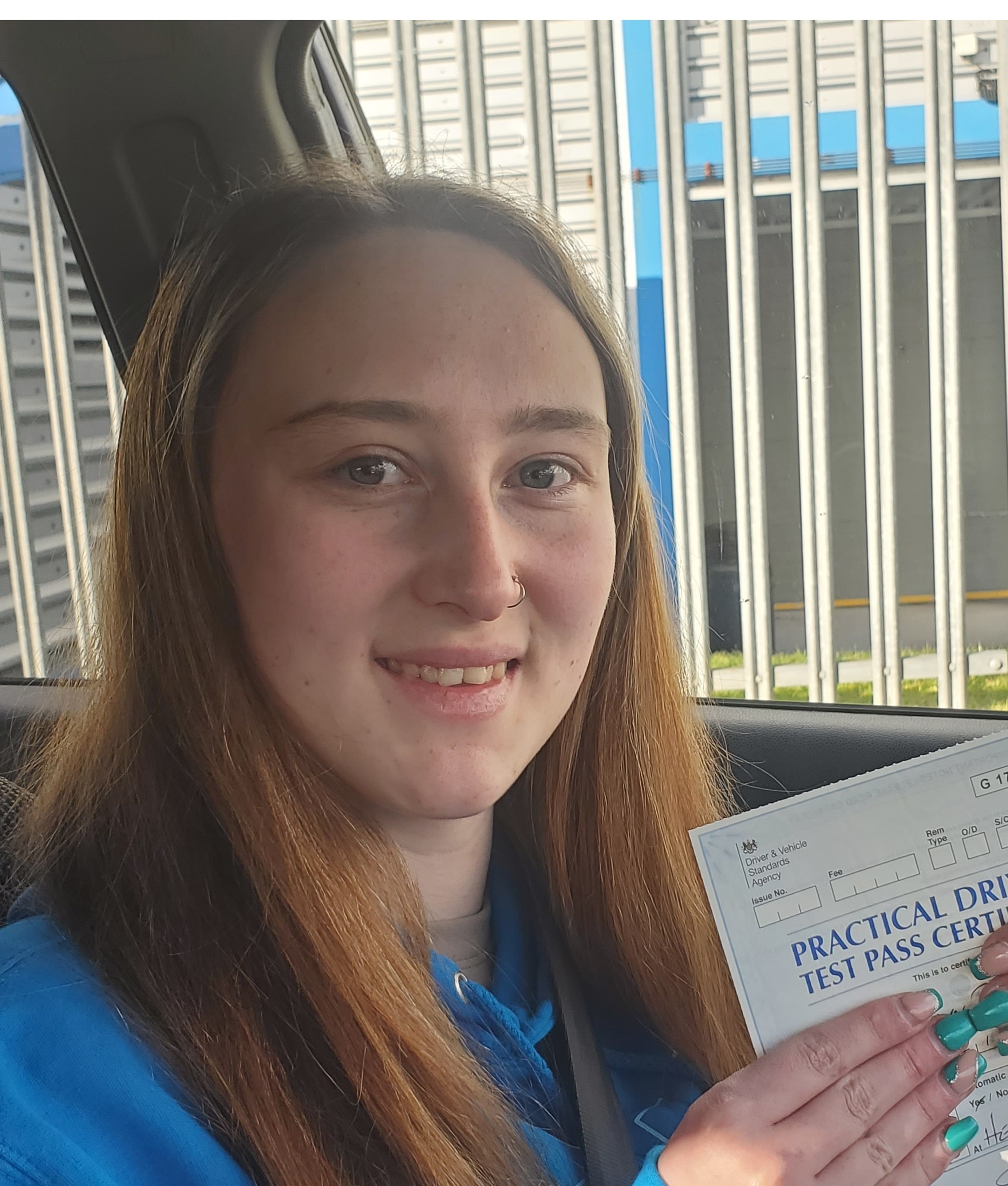 Photo of Kathryn, just passed driving test