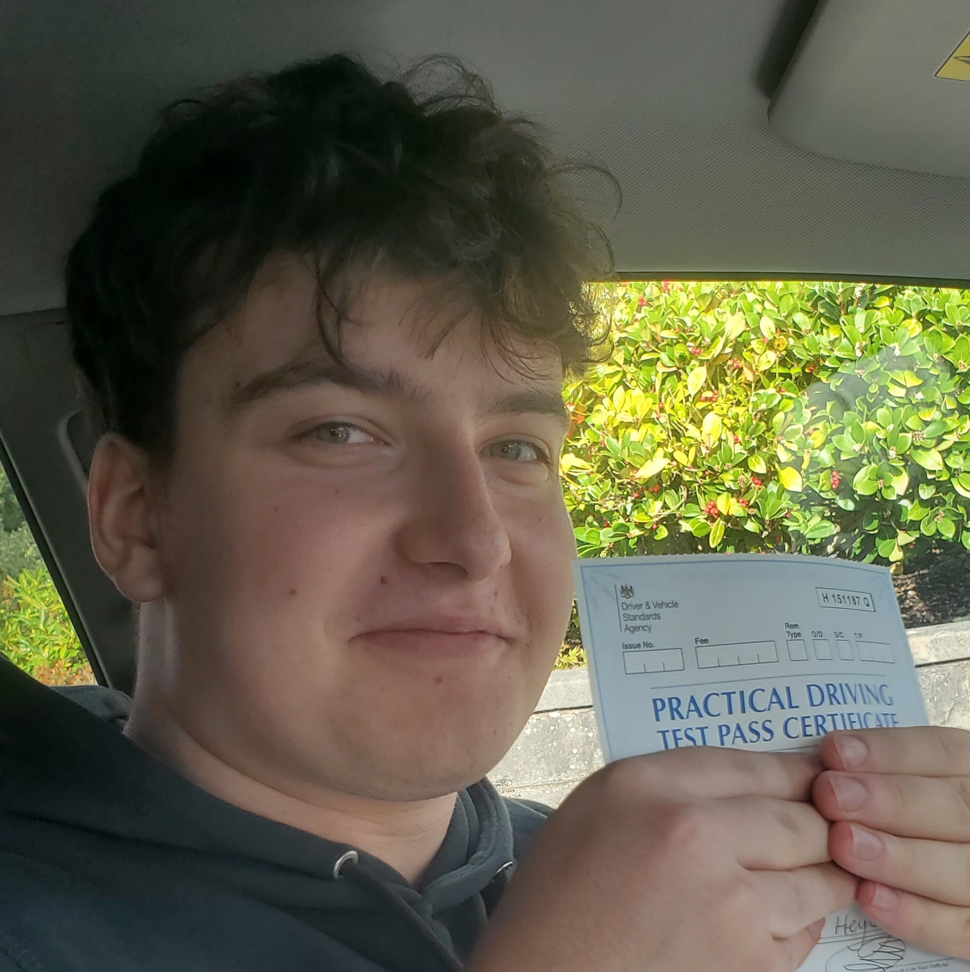 Photo of Dave, just passed driving test