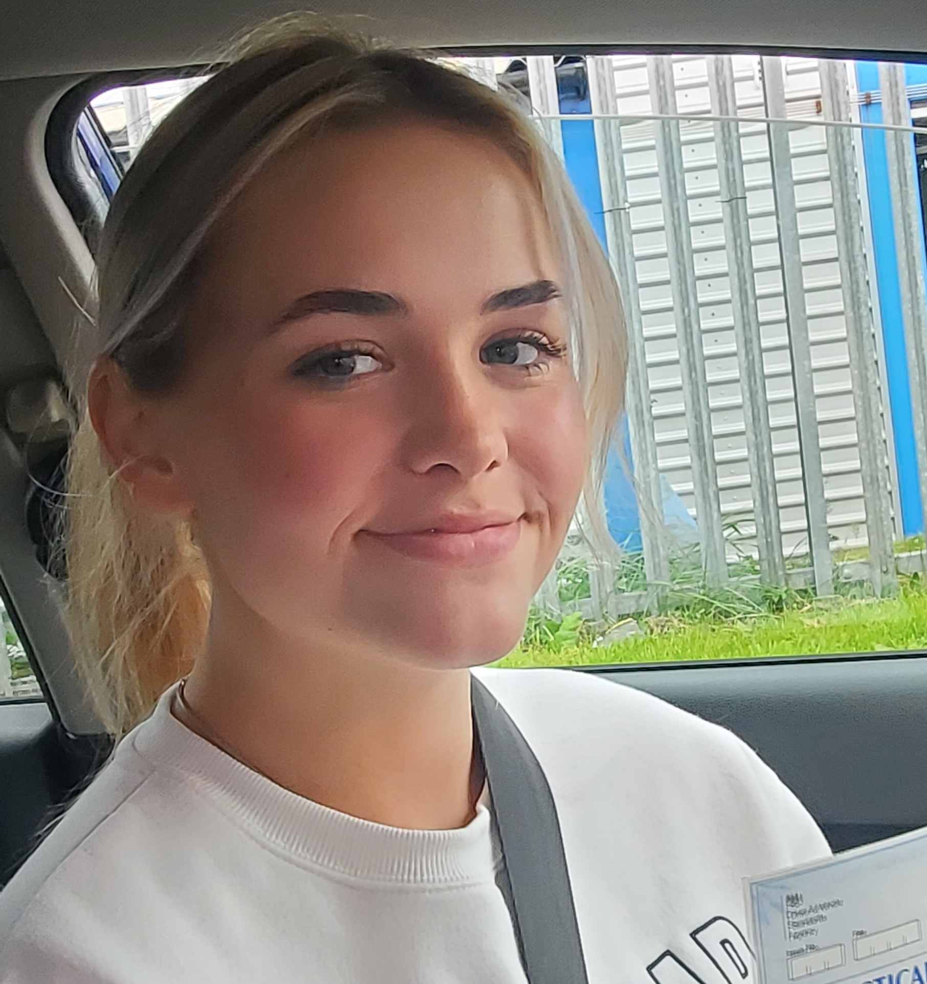 Photo of Tonia, just passed driving test